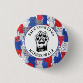 Cat Paw für Harris/Walz Design Button (Vorderseite)