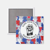 Cat Paw für Harris/Walz Design Magnet (Vorderseite/Rückseite)