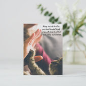 Cat Paw High-Five Postkarte (Stehend Vorderseite)