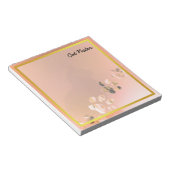 Cat Paw personalisieren Orangendrucke für Katzen-L Notizblock (angewinkelt)