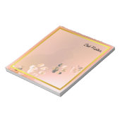 Cat Paw personalisieren Orangendrucke für Katzen-L Notizblock (Rotiert)