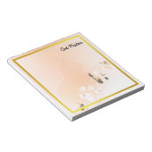 Cat Paw personalisieren Orangendrucke für Katzen-L Notizblock (angewinkelt)