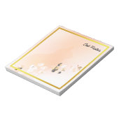 Cat Paw personalisieren Orangendrucke für Katzen-L Notizblock (Rotiert)