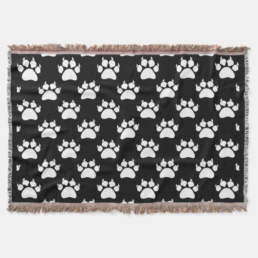 Cat Paw Print Pattern Decke (Vorderseite)