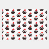 Cat Paw Print Weihnachtsmannmütze Weihnachten Geschenkpapier Set (Vorderseite 2)
