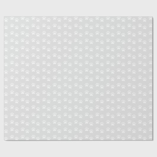 Cat Paw Print Wrapping Paper Geschenkpapier (Flach)