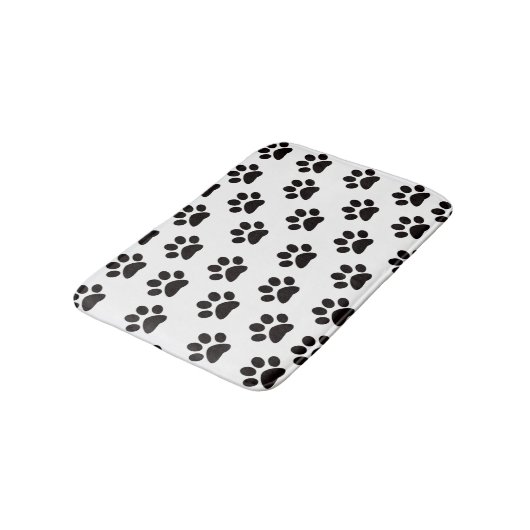 Cat Paw Prints Bath Mat Badematte (Schrägansicht)
