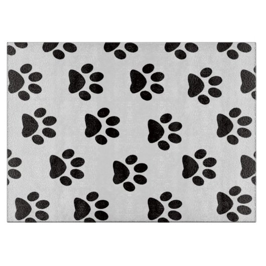 Cat Paw Prints Cutting Board Schneidebrett (Vorderseite)