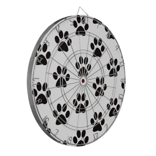 Cat Paw Prints Dart Board Dartscheibe (Vorderseite Links)