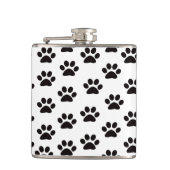 Cat Paw Prints Flask Flachmann (Vorderseite)