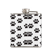 Cat Paw Prints Flask Flachmann (Rückseite)