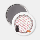 Cat Paw Prints Foto Frame Magnet (Vorderseite/Rückseite)