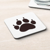 Cat Paw Prints Getränkeuntersetzer (Linke Seite)