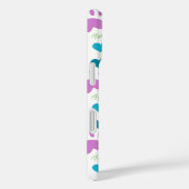 Cat Paw Prints Halbdunkel Muster Pink Aquamarin gr Case-Mate iPhone Hülle (Rückseite / Rechts)