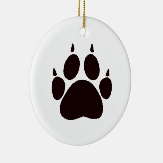 Cat Paw Prints Keramik Ornament (Rechts)