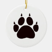 Cat Paw Prints Keramik Ornament (Vorne)