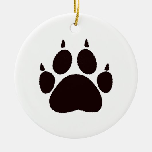 Cat Paw Prints Keramik Ornament (Vorne)