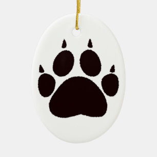 Cat Paw Prints Keramikornament