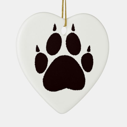 Cat Paw Prints Keramikornament (Rechts)