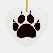 Cat Paw Prints Keramikornament (Vorne)