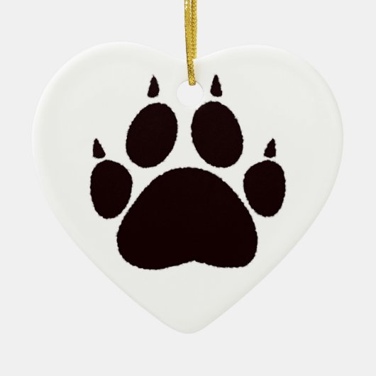 Cat Paw Prints Keramikornament (Vorne)