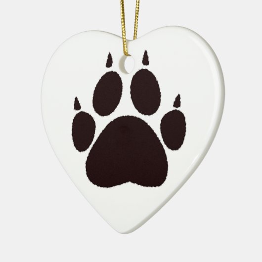 Cat Paw Prints Keramikornament (Links)