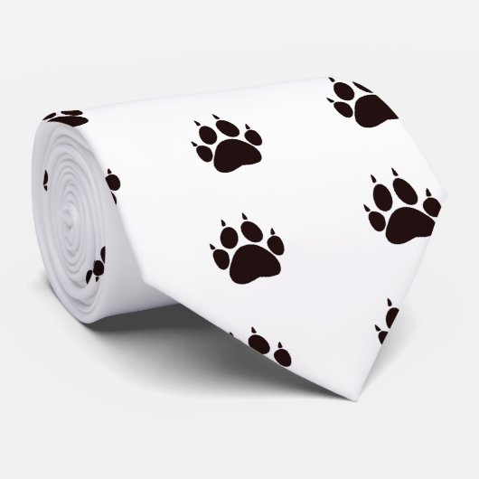 Cat Paw Prints Krawatte (Gerollt)