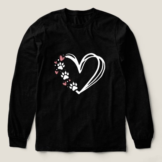 Cat Paw Prints on My Heart Tri-Blend Shirt (Design Vorderseite)