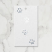 Cat Paw Prints Pet Friendly Custom Silver Geschenkanhänger (Vorderseite)