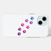 Cat Paw Prints Pink Blue Lila Case-Mate iPhone Hülle (Rückseite (Horizontal))