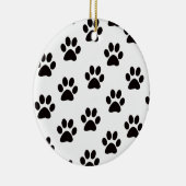 Cat Paw Prints Round Ornament (Rechts)