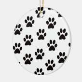 Cat Paw Prints Round Ornament (Links)
