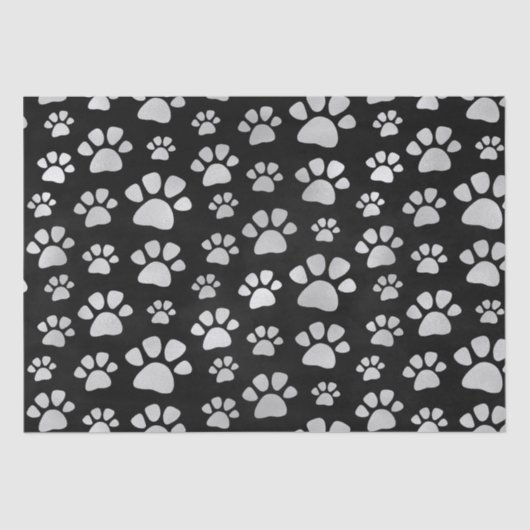 Cat Paw Prints Seidenpapier (Vorderseite)