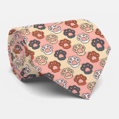 Cat Paw Retro Custom Tie Krawatte (Gerollt)