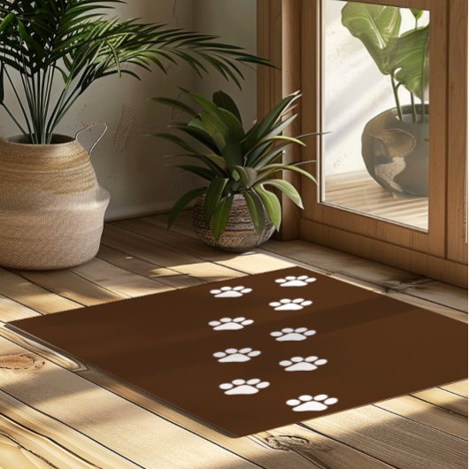 Cat Paw Trace Muster anpassbar Fußmatte