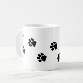Cat Paw Trace Muster anpassbar Kaffeetasse (Vorderseite Links)