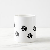 Cat Paw Trace Muster anpassbar Kaffeetasse (Mittel)