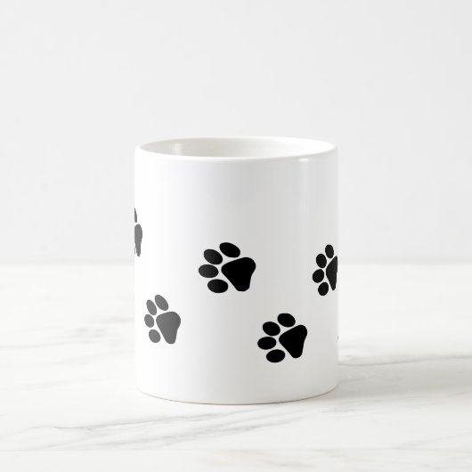 Cat Paw Trace Muster anpassbar Kaffeetasse (Mittel)