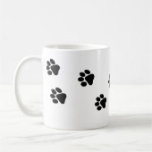 Cat Paw Trace Muster anpassbar Kaffeetasse (Links)