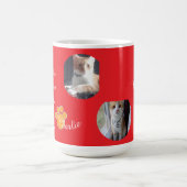 Cat Pawprint Humor Cat Photo Kaffeetasse (Mittel)