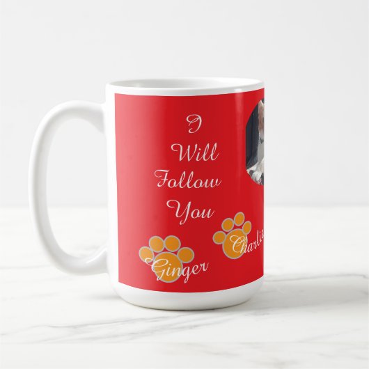 Cat Pawprint Humor Cat Photo Kaffeetasse (Links)