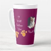 Cat Pawprint Humor Cat Photo Milchtasse (Linke Ecke)