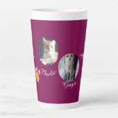 Cat Pawprint Humor Cat Photo Milchtasse (Vorderseite)