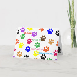 Cat Pawprint Karte