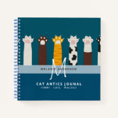 CAT-Paws für Monogramm für Notebooks mit Thread-Jo Notizblock (Vorderseite)