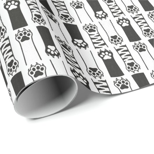 Cat Paws Geschenkpapier (Rolleneckpunkt)
