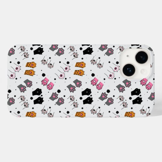 Cat Paws Pattern Case-Mate iPhone Hülle (Rückseite (Horizontal))