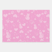 Cat Paws Pattern Geschenkpapier Set (Vorderseite 3)