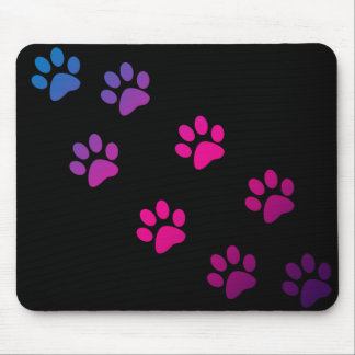 Cat Paws Pink Blue Lila Ombre Niedlich Mousepad