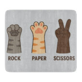 Cat Paws Rock Paper Scheren Schneidebrett (Vorderseite)